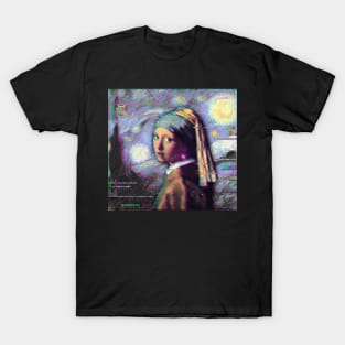 Girl under the starry night T-Shirt